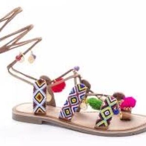 Chinese Laundry colorful lace up sandals